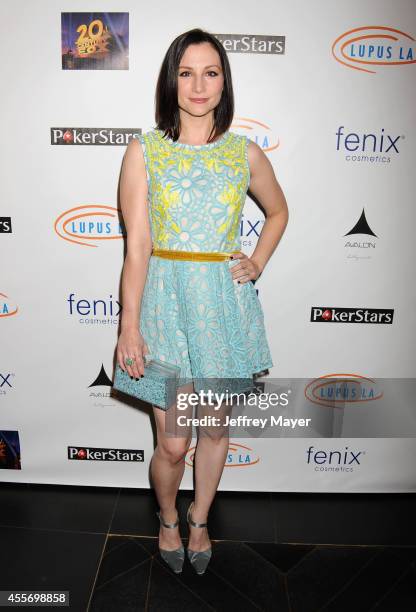 Actress Heather McComb attends the Stars Get Lucky For Lupus: 6th Annual Poker Tournament at Avalon on September 18, 2014 in Hollywood, California.