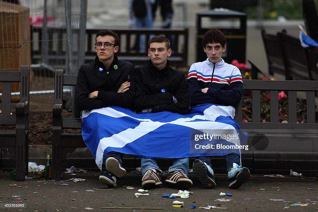Reactions Following Scottish Independence Referendum Vote Announcement