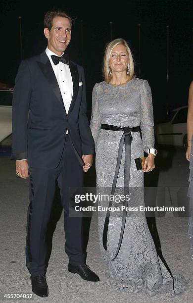 Prince Pavlos of Greece and Princess Marie-Chantal of Greece attend private dinner to celebrate the Golden Wedding Anniversary of King Constantine II...