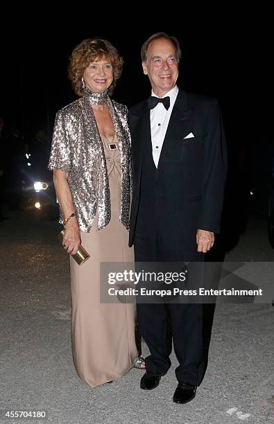 Guests attend private dinner to celebrate the Golden Wedding Anniversary of King Constantine II and Queen Anne Marie of Greece at Yacht Club on...