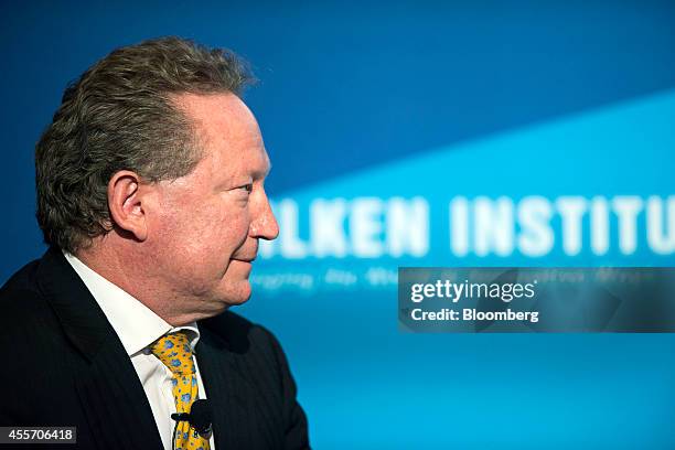 Andrew Forrest, chairman of Fortescue Metals Group, attends the Milken Institute Asia Summit in Singapore, on Friday, Sept. 19, 2014. Chief executive...