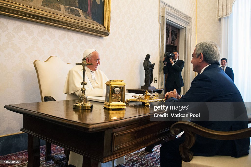 Pope Francis Meets President of Armenia Serz Sargsyan
