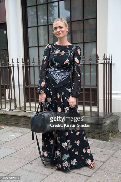 Fashion Features Editor & Wardrobe Mistress at The Sunday Times Pandora Sykes is wearing a Reformation dress, Free People shoes and Yves Saint...