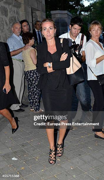 Carmen Chacon attends the funeral chapel for Isidoro Alvarez, president of El Corte Ingles, who died at 79 aged, on September 14, 2014 in Madrid,...