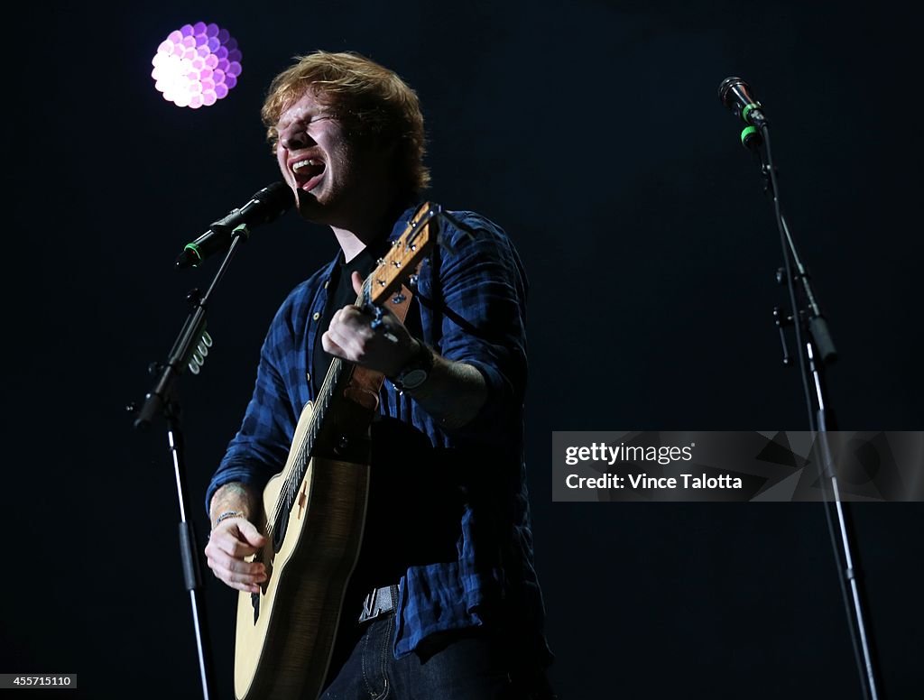 Singer Ed Sheeran performs at Air Canada Centre