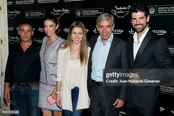 Eduard Fernandez, Juana Acosta, Manuela Velles, Imanol Arias and Miguel Angel Munoz attend Aladina & Jaeger-LeCoultre 'Time To Smile' presentation at...