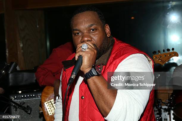 Raekwon performs at PS Underground NYC with Grammy Artists Helping Hurricane Sandy Relief hosted by Jerry Wonda and Gina de Franco at Platinum Studio...