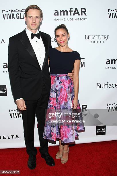 Actor Teddy Sears and Melissa Sears attend the 2013 amfAR Inspiration Gala Los Angeles presented by MAC Viva Glam at Milk Studios on December 12,...