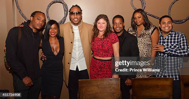 Anderson, Traci Adams, Future, Lisa Deluca, Courtney Lowery, Latrice Burnette and Anthony Salah attends BMI dinner honoring Future at 10 degrees...