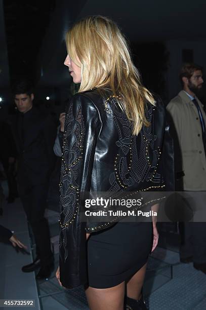 Heidi Klum attends the Versace show during the Milan Fashion Week Womenswear Spring/Summer 2015 on September 19, 2014 in Milan, Italy.