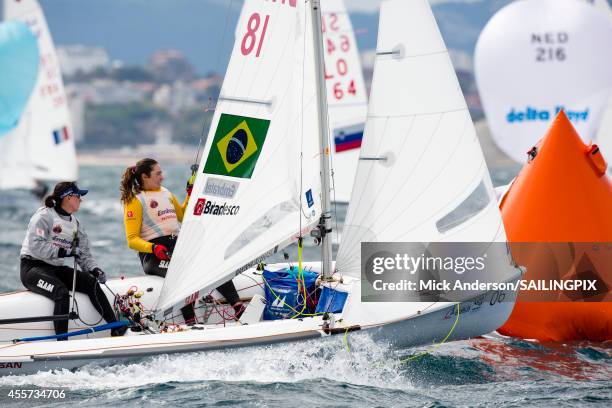 Women - BRA18 - Renata DECNOP / Isabel SWAN in action during Day 8 of the 2014 ISAF Sailing World Championships on September 19, 2014 in Santander,...