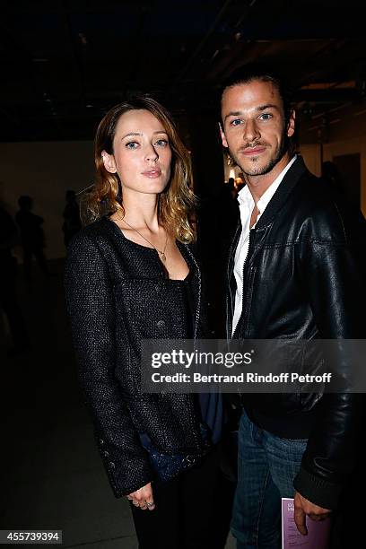 Actor Gaspard Ulliel and Gaelle Pietri attend the Bertrand Bonello's Exhibition "Resonances" at Centre Pompidou on September 19, 2014 in Paris,...