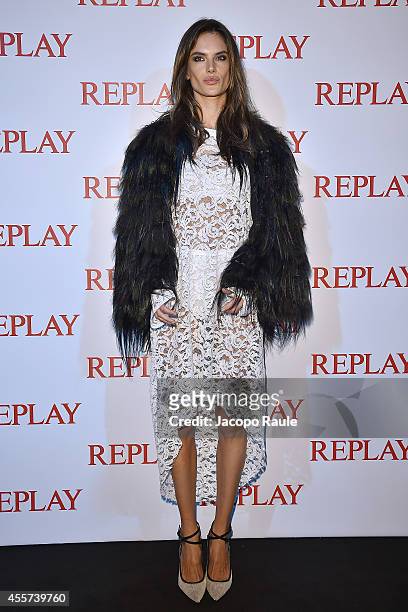 Alessandra Ambrosio attends Replay Store Preview during Milan Fashion Week Womenswear Spring/Summer 2015 on September 19, 2014 in Milan, Italy.
