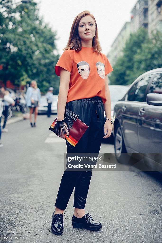 Street Style - Day 3 - Milan Fashion Week Womenswear Spring/Summer 2015