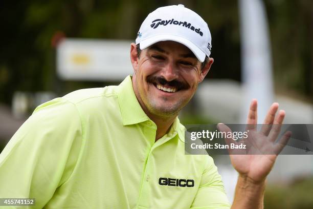 Johnson Wagner smiles for a photo during the second round of the Web.com Tour Championship at TPC Sawgrass Dye's Valley Course on September 19, 2014...