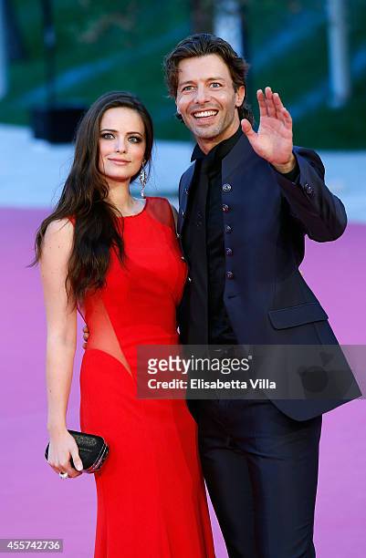 Actress Cosima Coppola and actor Francesco Testi attend 'Furore' premiere during the Roma Fiction Fest 2014 Closing Ceremony Pink Carpet at...