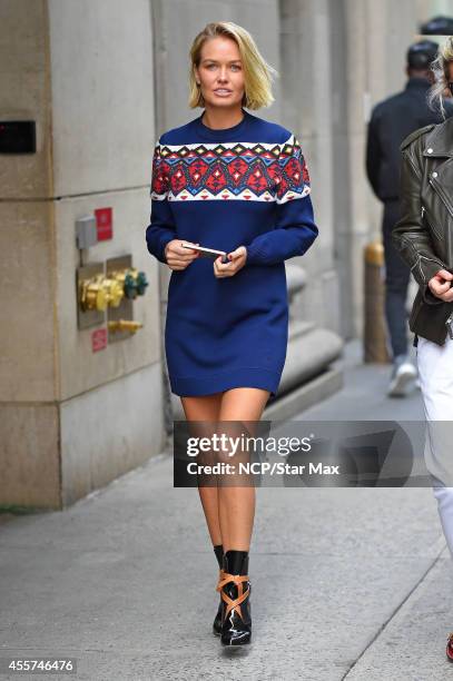 Lara Bingle is seen on September 19, 2014 in New York City.