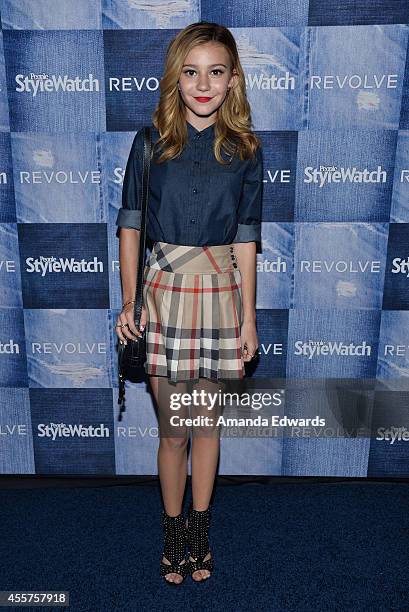 Actress G. Hannelius arrives at the People StyleWatch 4th Annual Denim Awards Issue party at The Line on September 18, 2014 in Los Angeles,...