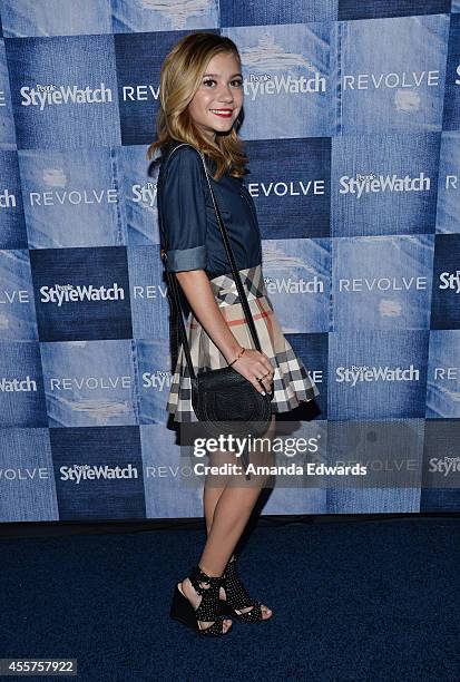 Actress G. Hannelius arrives at the People StyleWatch 4th Annual Denim Awards Issue party at The Line on September 18, 2014 in Los Angeles,...