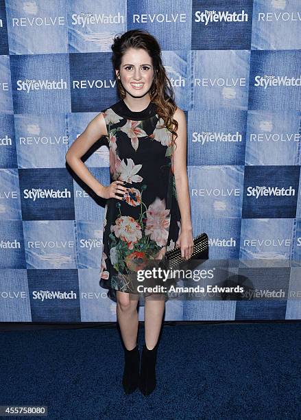 Actress Laura Marano arrives at the People StyleWatch 4th Annual Denim Awards Issue party at The Line on September 18, 2014 in Los Angeles,...