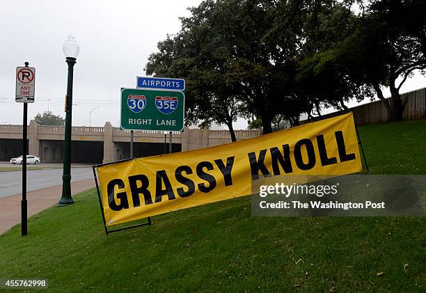 Scenes from Dealey Plaza the location of the assassination of John F. Kennedy on November 22, 1963 in Dallas, TX.