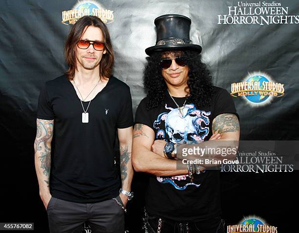 Myles Kennedy and Slash attend "Halloween Horror Nights" With The Annual "Eyegore Awards" Honoring Hollywood Horror Icons at Universal Studios...