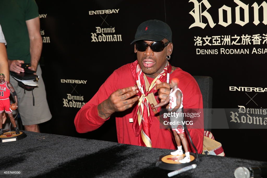 Dennis Rothacker Former NBA player Dennis Rodman meets fans at Enterbay flagship store ...