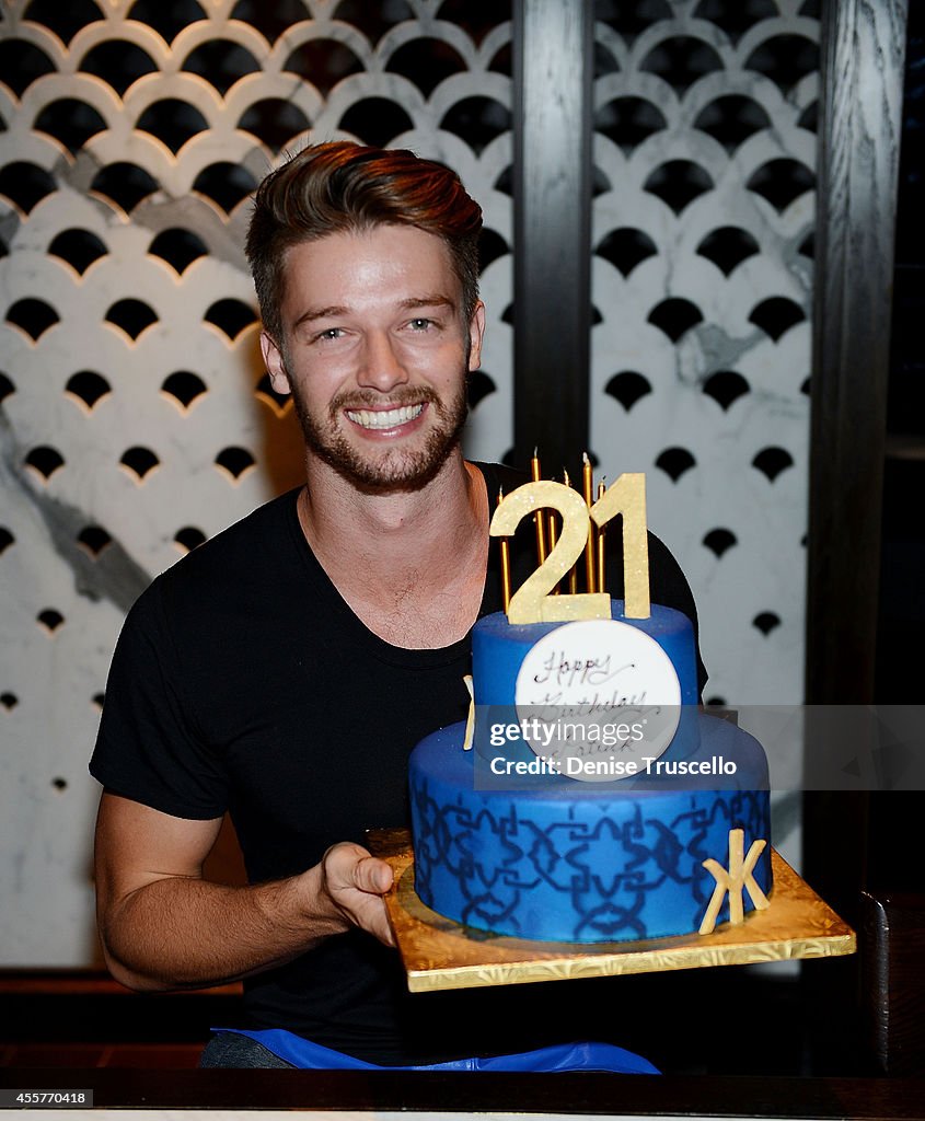 Patrick Schwarzenegger Celebrates 21st Birthday at Hakkasan Las Vegas Restaurant and Nightclub with Family and Friends