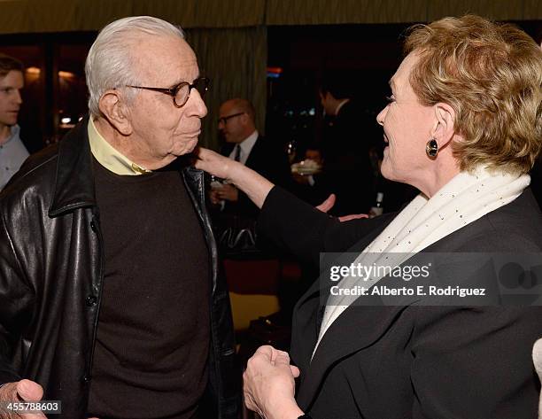 Producer Walter Mirisch and actress Julie Andrews attend a special screening event hosted by Julie Andrews of Disney's "Saving Mr. Banks"; the untold...