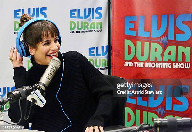 Lea Michele visits the Elvis Duran z100 Morning Show at Z100 Studio on December 3, 2013 in New York City.