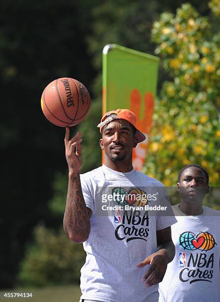 New York Knicks J.R. Smith attends Nickelodeon's 11th Annual Worldwide Day of Play at Prospect Park on September 20, 2014 in New York City.