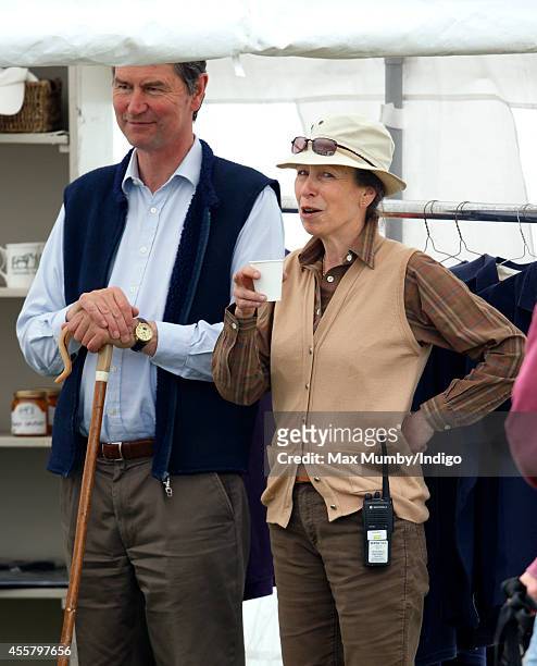 Vice Admiral Sir Tim Laurence and Princess Anne, Princess Royal attend the Whatley Manor International Horse Trials at Gatcombe Park, Minchinhampton...