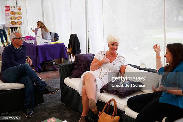 Chefs Geoffrey Zakarian, Anne Burrell and Alex Guarnaschelli attend Food Network In Concert on September 20, 2014 in Chicago, Illinois.