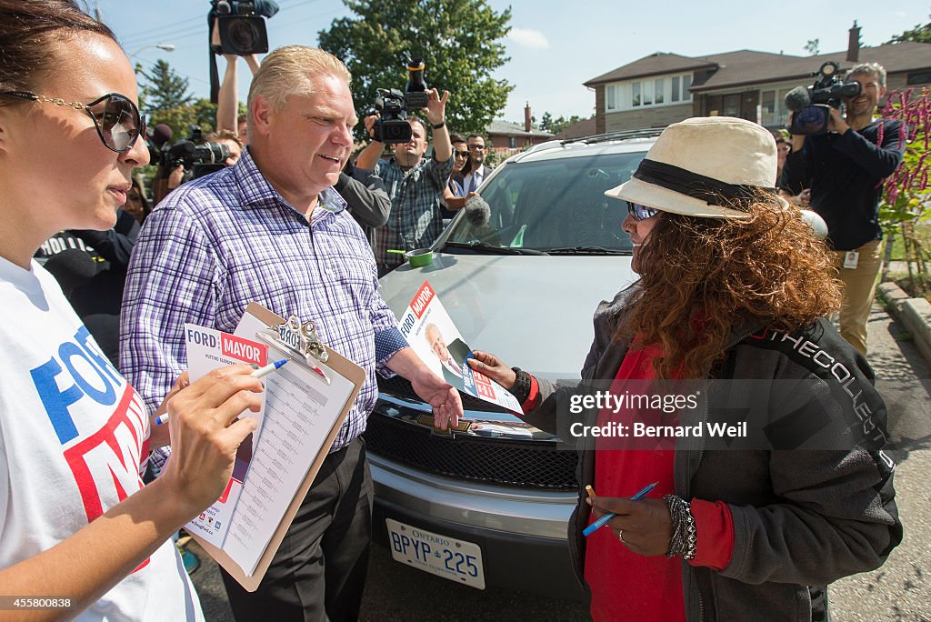 First day of Doug Ford campaigning