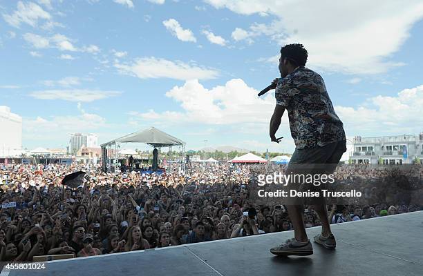 Actor/rapper Donald Glover performs onstage during the 2014 iHeartRadio Music Festival Village on September 20, 2014 in Las Vegas, Nevada.