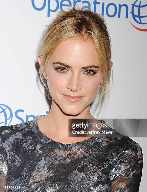 Actress Emily Wickersham attends the 2014 Operation Smile Gala at the Beverly Wilshire Four Seasons Hotel on September 19, 2014 in Beverly Hills,...