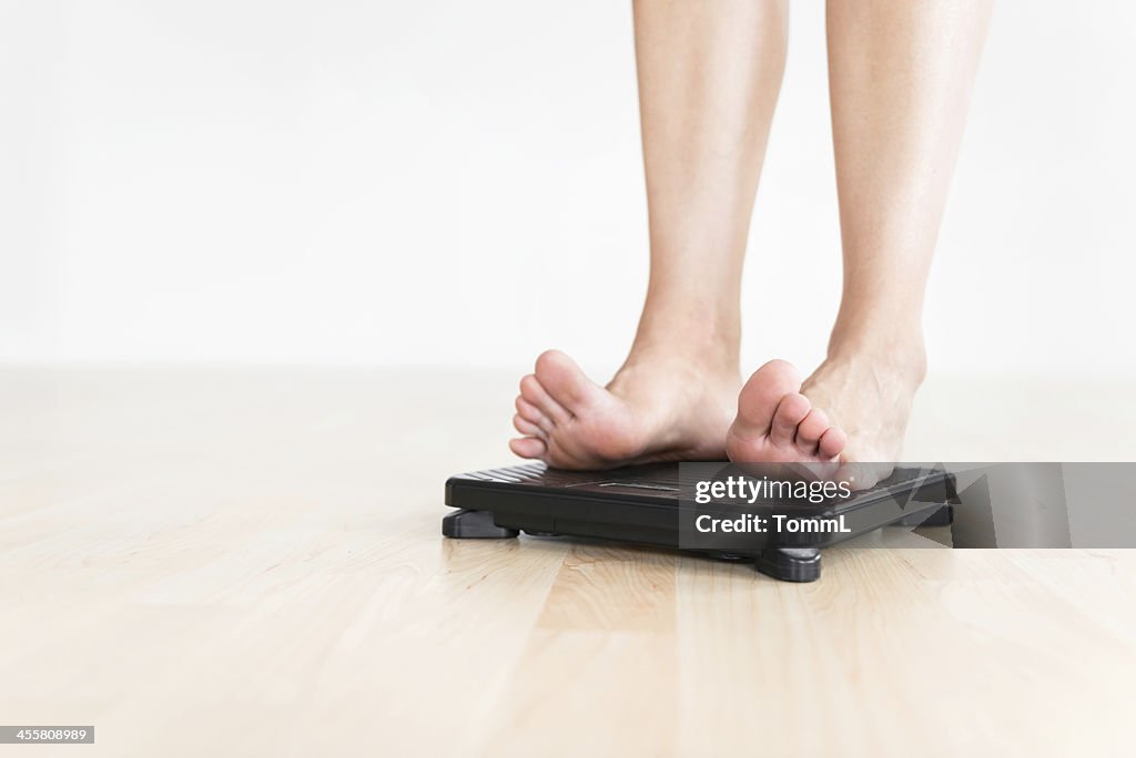 Woman Checking Weight