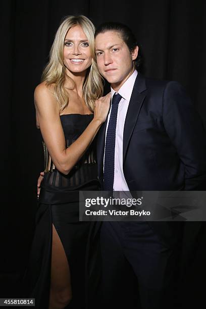 Heidi Klum and Vito Schnabel attend the amfAR Milano 2014 - Cocktail as part of Milan Fashion Week Womenswear Spring/Summer 2015 on September 20,...