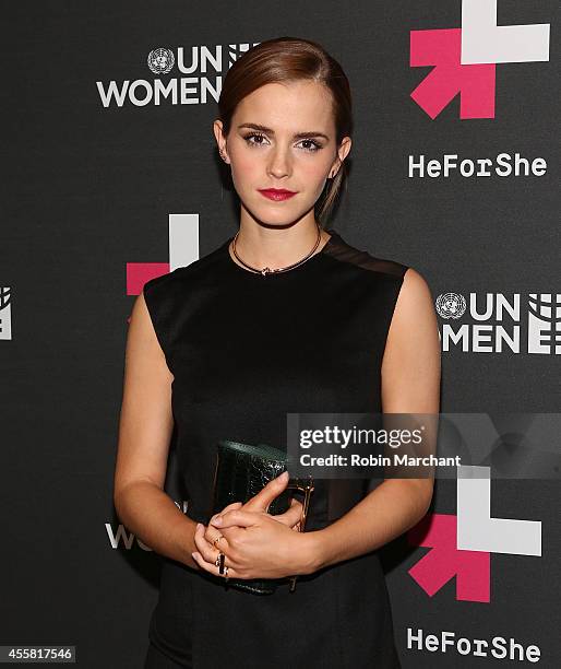 Actress Emma Watson attends UN Women's "HeForShe" VIP After Party at The Peninsula Hotel on September 20, 2014 in New York City.