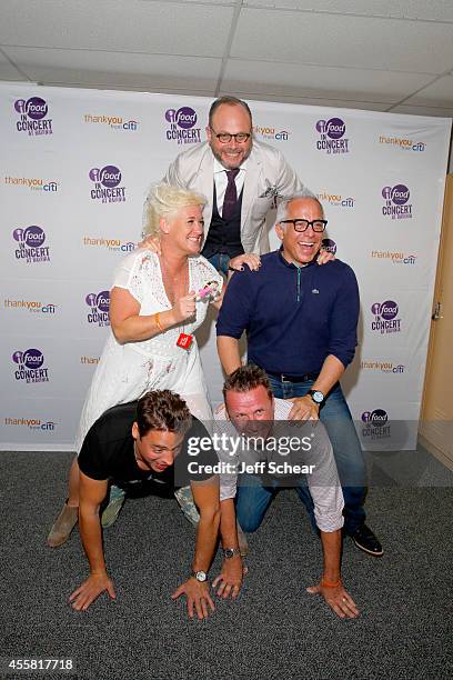 Chefs Anne Burrell, Geoffrey Zakarian, Marc Murphy and Jeff Mauro attend Food Network In Concert on September 20, 2014 in Chicago, United States.