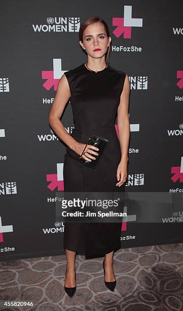 Actress Emma Watson attends the UN Women's "HeForShe" VIP After Party at The Peninsula Hotel on September 20, 2014 in New York City.