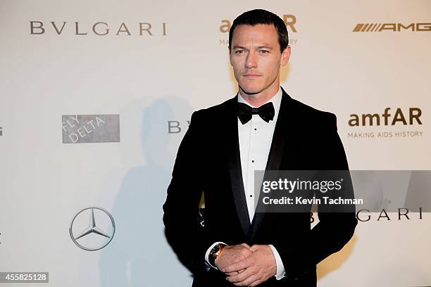 Luke Evans attends amfAR Milano 2014 event during Milan Fashion Week Womenswear Spring/Summer 2015 on September 20, 2014 in Milan, Italy.