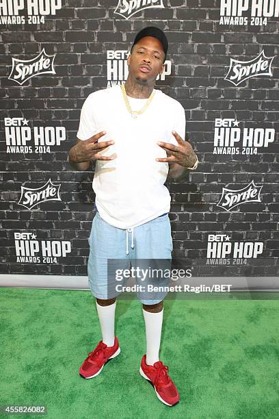 Attends the BET Hip Hop Awards 2014 presented by Sprite at Boisfeuillet Jones Atlanta Civic Center on September 20, 2014 in Atlanta, Georgia.