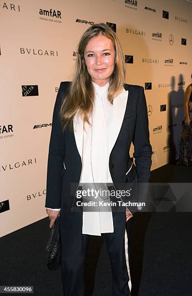 Eva Cavalli attends amfAR Milano 2014 event during Milan Fashion Week Womenswear Spring/Summer 2015 on September 20, 2014 in Milan, Italy.