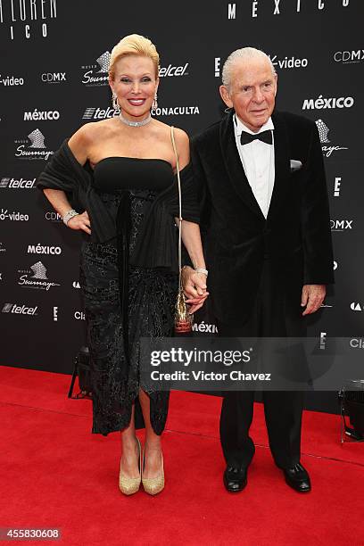 Raquel Bessudo and Leon Bessudo attend the Sophia Loren's 80th Birthday dinner at Museo Soumaya on September 20, 2014 in Mexico City, Mexico.