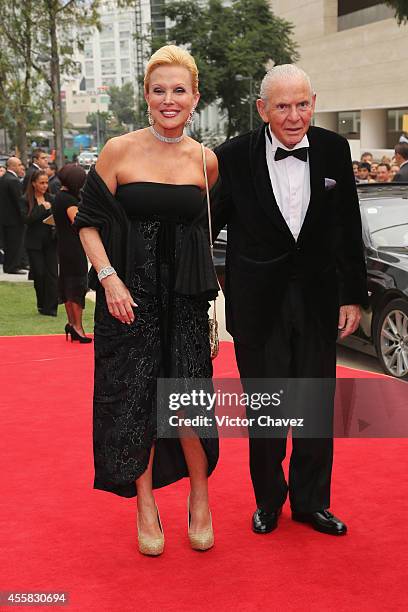 Raquel Bessudo and Leon Bessudo attend the Sophia Loren's 80th Birthday dinner at Museo Soumaya on September 20, 2014 in Mexico City, Mexico.