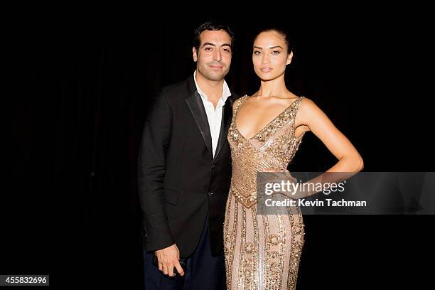 Shanina Shaik attends the amfAR Milano 2014 - Gala Dinner and Auction as part of Milan Fashion Week Womenswear Spring/Summer 2015 on September 20,...