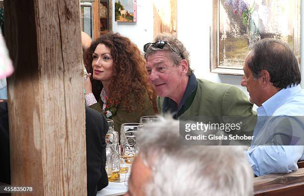 Prince Ernst August von Hannover and Simona attend the Oktoberfest Opening in Kaeferzelt at Theresienwiese on September 20, 2014 in Munich, Germany.