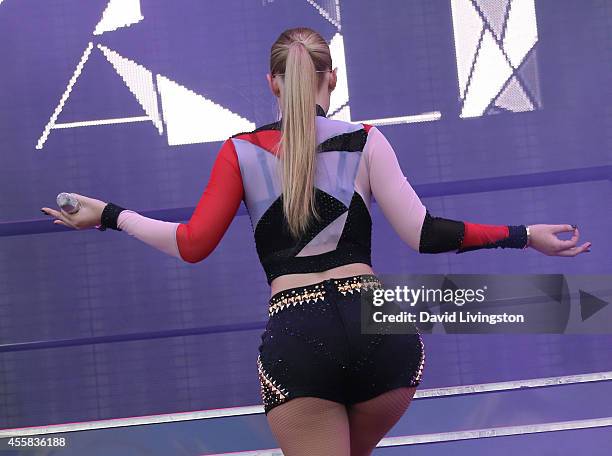 Singer Iggy Azalea performs on stage at the 2014 iHeartRadio Music Festival Village on September 20, 2014 in Las Vegas, Nevada.