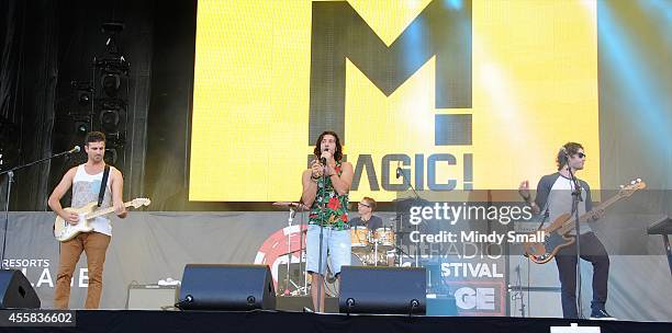 Mark Pellizer, Nasari, Alex Tanas and Ben Spivak perform at the village at the iHeart Radio Music Festival at MGM Grand Garden Arena on September 20,...